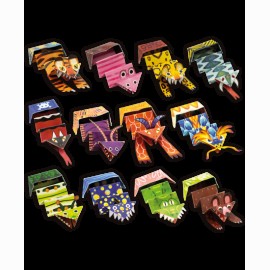 Origami rinkinys LUDATTICA Šokinėjantys gyvūnai Pop-Up