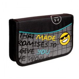 Kietas pieštukų dėklas YES vienvietis su atvartu HP-03 Happy time