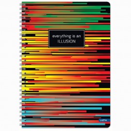 Sąsiuvinis su spirale A5 100lap 70g lin ILLUSION