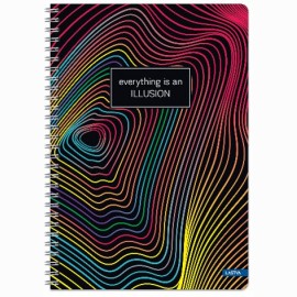 Sąsiuvinis su spirale A5 100lap 70g lin ILLUSION