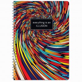 Sąsiuvinis su spirale A5 100lap 70g lin ILLUSION