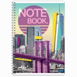 Sąsiuvinis su spirale A4 60lap 70g lin CITY