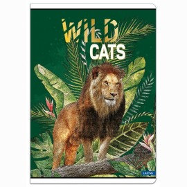 Sąsiuvinis A5 52lap 80g linija WILD CATS
