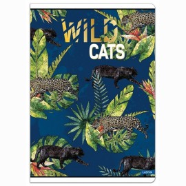 Sąsiuvinis A5 52lap 80g linija WILD CATS