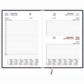 Darbo kalendorius MANAGER SOFT 142x205mm , mėlynos  spalvos