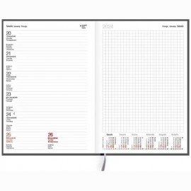 Darbo kalendorius  QUADRO  Balacron Flex  142x205mm, žalios spalvos