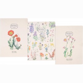 Kokonote Botanical Wild Flowers A5 Užrašų knygutė 3 vnt