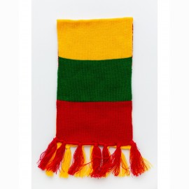 Tautinių spalvų šalikas su kutais
