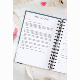 Laimės darbo knyga su spirale  REMEMBER TO SMILE  2026