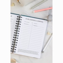 Laimės darbo knyga su spirale  REMEMBER TO SMILE  2026