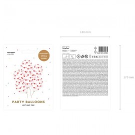 Permatomi balionai su širdelėmis (6vnt)