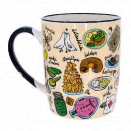 Porcelianinis puodelis Lietuviški patiekalai 350 ml