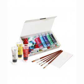 Tapybos rinkinys su akriliniais dažais PRIMO, 8 spalvų x 75 ml