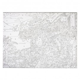 Piešimas akriliniais dažais ant drobės pagal skaičius KALNAI 30x40cm (3brushes, 2hooks) / OPP bag