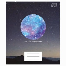 Sąsiuvinis  165x208  60lap  GALAXY, langeliais