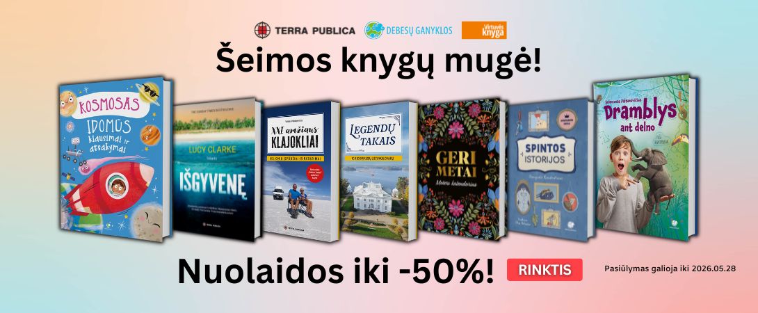  Šeimos knygų mugė! Leidyklos „TERRA PUBLICA“ knygų išpardavimas iki -50%!