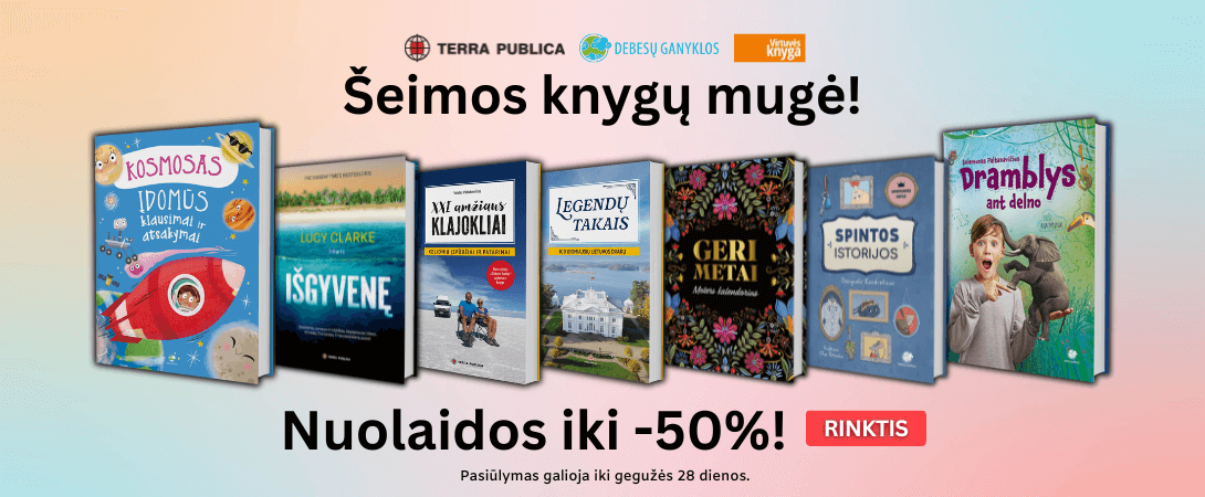 Šeimos knygų mugė! Leidyklos „TERRA PUBLICA“ knygų išpardavimas iki -50%!