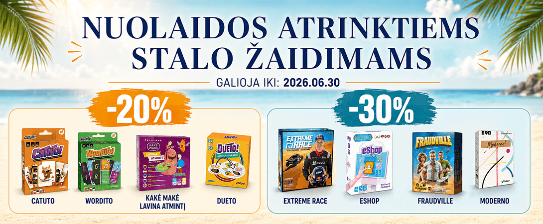Nuolaidos atrinktiems stalo žaidimams