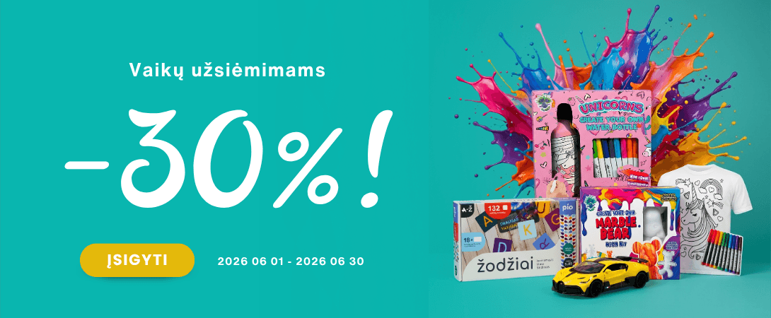 -30% VAIKŲ VASAROS užsiėmimams!