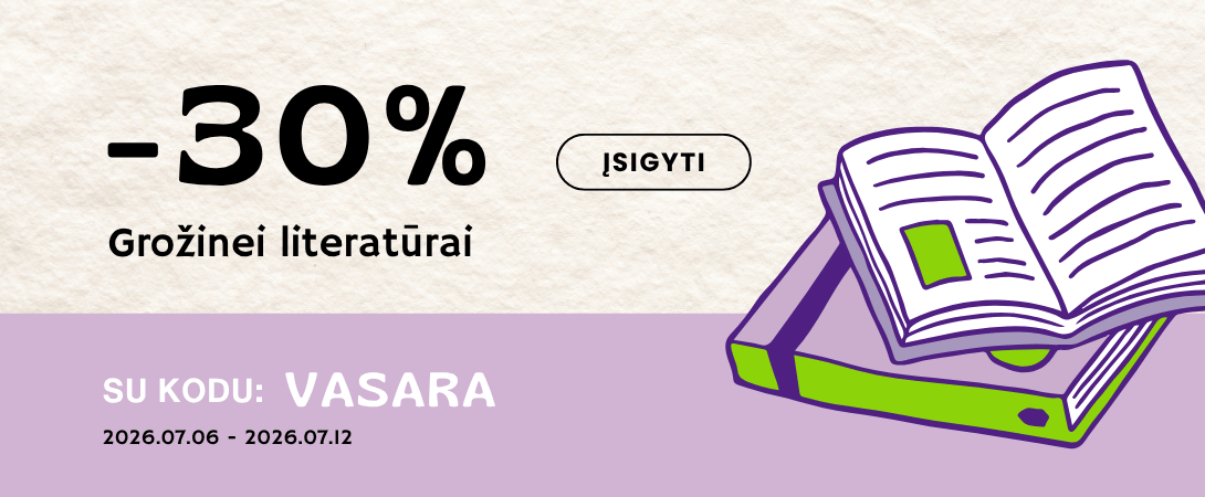 Grožinei literatūrai -30%