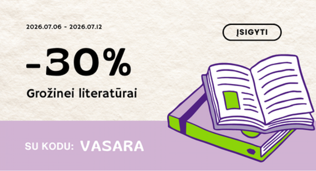 Grožinei literatūrai -30%