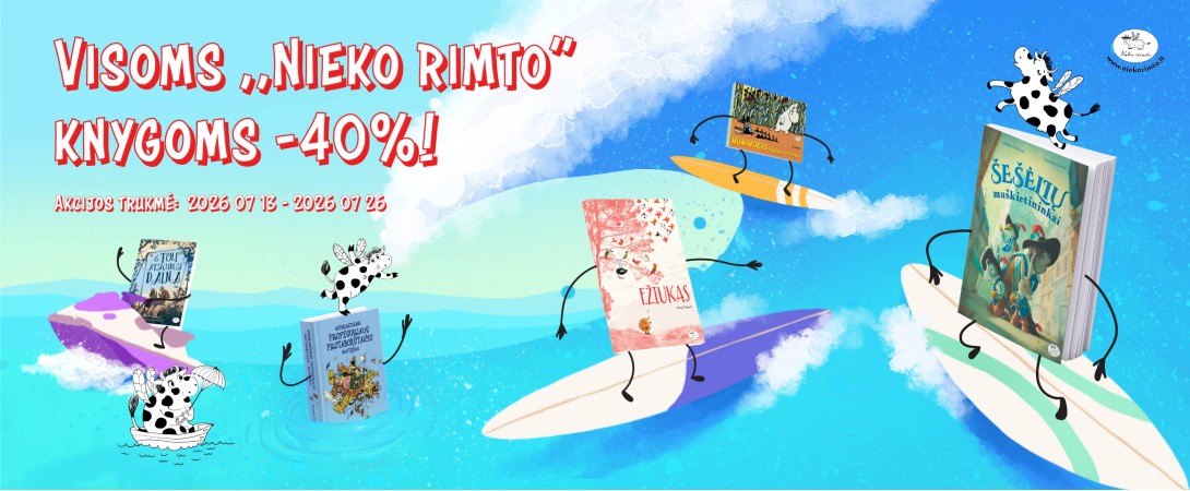 Visoms leidyklos „Nieko rimto“ vaikiškoms knygoms -40%!