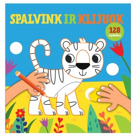 Spalvink ir klijuok. Spalvinimo knygelė su lipdukais