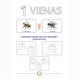 Skaičiuoju vabalus ir ne tik. Pratybų sąsiuvinis 2-4 metų vaikams