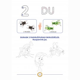 Skaičiuoju vabalus ir ne tik. Pratybų sąsiuvinis 2-4 metų vaikams