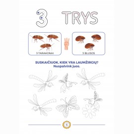 Skaičiuoju vabalus ir ne tik. Pratybų sąsiuvinis 2-4 metų vaikams