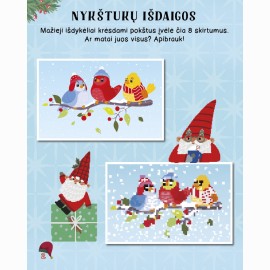 Žiemiškos nykštukų linksmybės. Daugiau nei 200 lipdukų