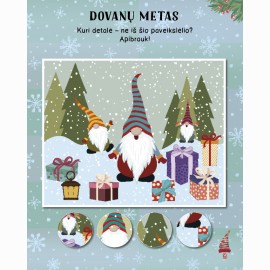 Žiemiškos nykštukų linksmybės. Daugiau nei 200 lipdukų