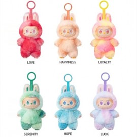 Labubu stiliaus pliušinis žaislas pakabukas stovintis (analogas)