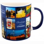 Puodelis porcelianinis Greetings from Lithuania 340 ml