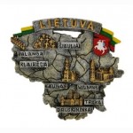 Magnetas Vilnius, 73 x 58 mm, pagamintas iš polirezino