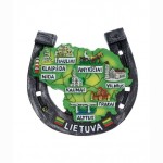 Magnetas Lietuvos žemėlapis pasagoje, 78 x 75 mm, pagamintas iš polirezino