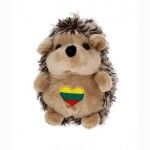 Pliušinis žaislas - ežiukas su išsiuvinėta trispalve 12 cm.