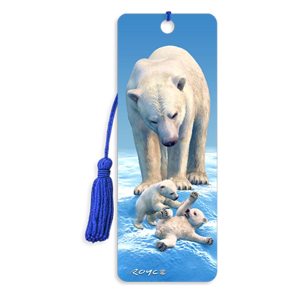 Skirtukas knygai 3D Baltosios meškos/ChG