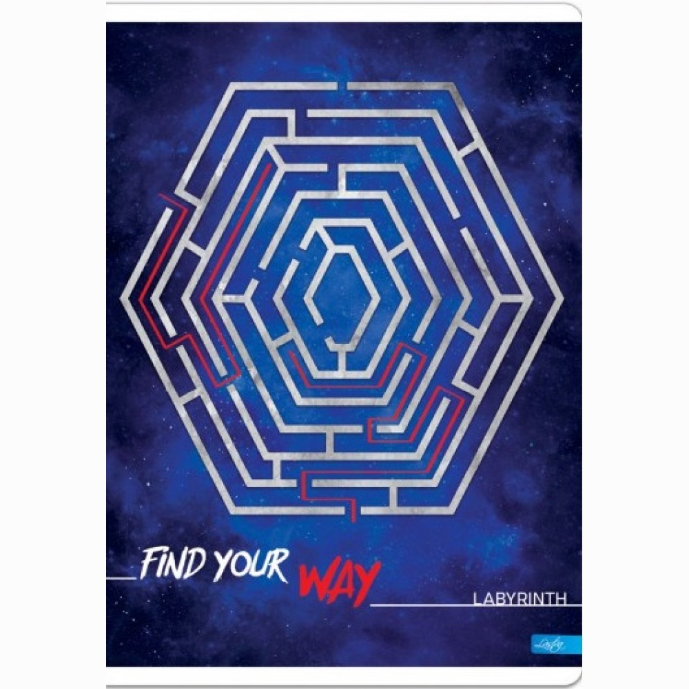 Sąsiuvinis,A5,80l,70g,lang, LABYRINTH