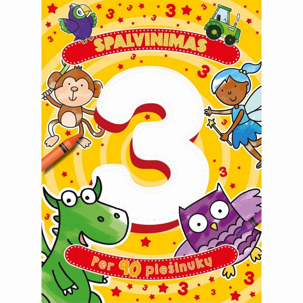 Spalvinimas.  3 metų vaikams