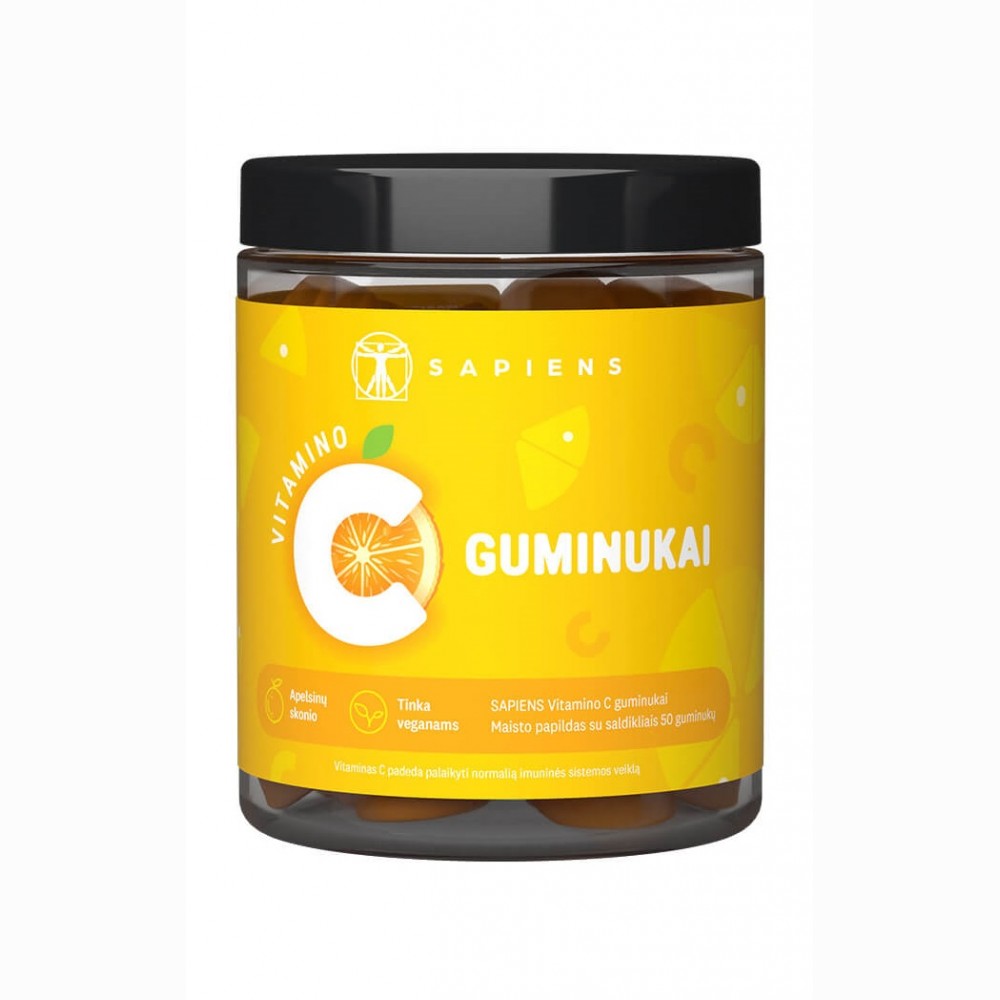 Vitamino C guminukai, 60 gum.