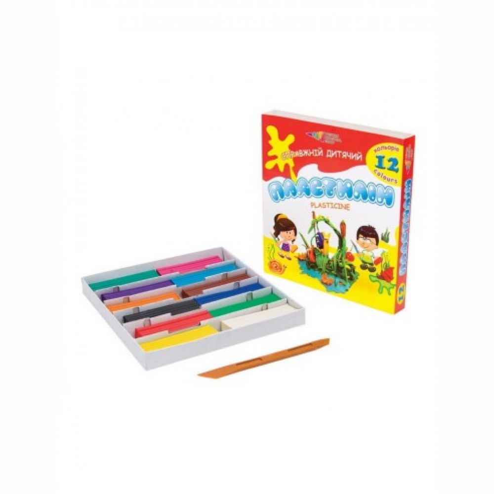 Plastilinas GAMMA, 12 sp. po 20g, su peiliuku Plastilinas GAMMA, 12 sp. po 20g, su peiliuku