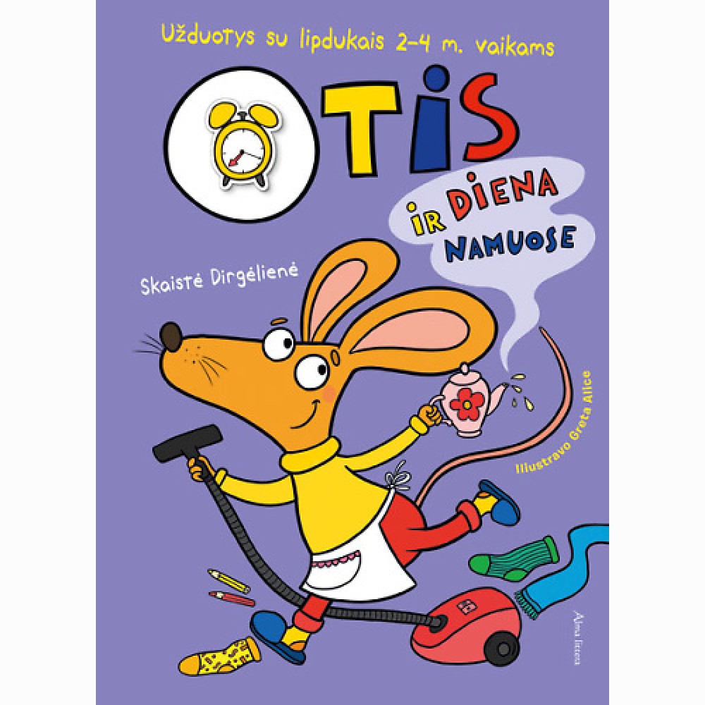 Otis ir diena namuose. Užduotys su lipdukais 2-4 m. vaikams