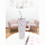 Gertuvė su šiaudeliu (1200 ml) - Žemuogės