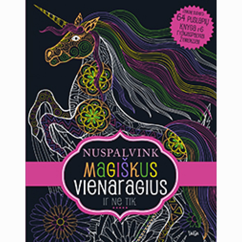 Nuspalvink magiškus vienaragius  ir ne tik(6 ryškespalviai žymekliai)