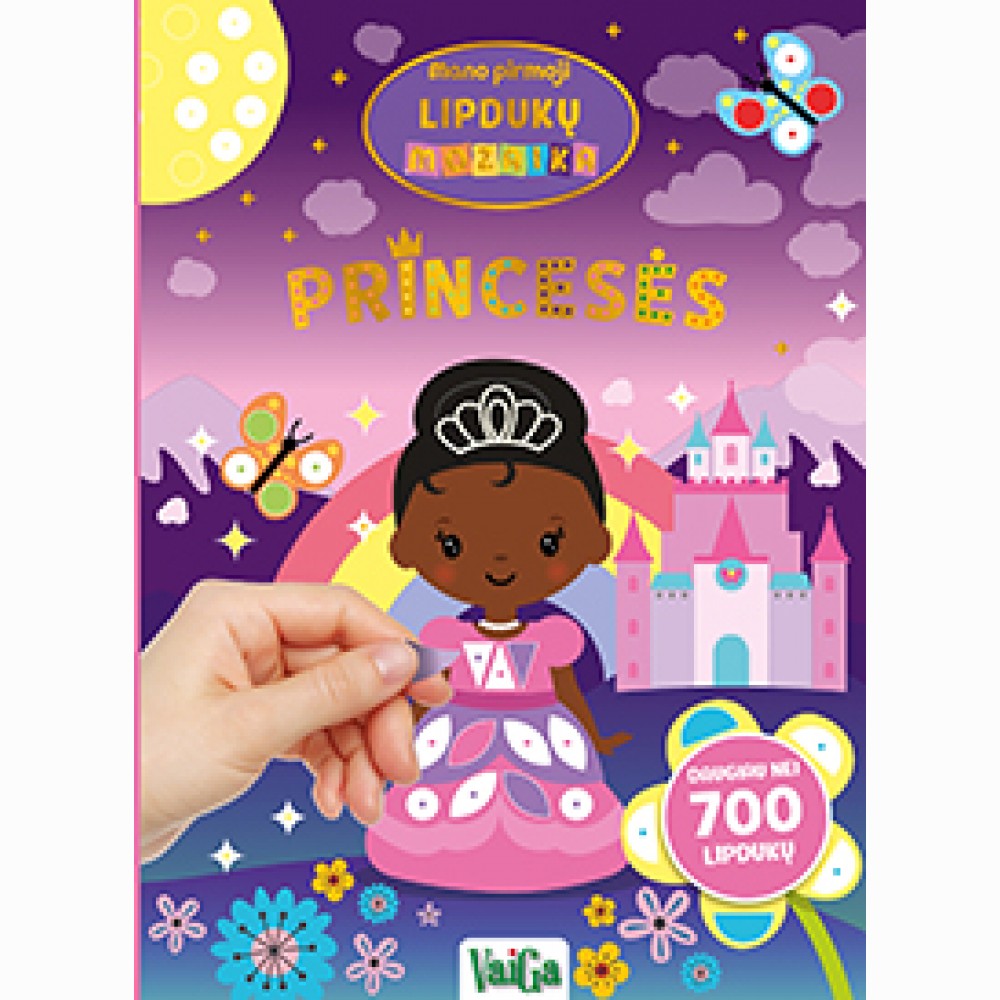 Mano pirmoji lipdukų mozaika. Princesės