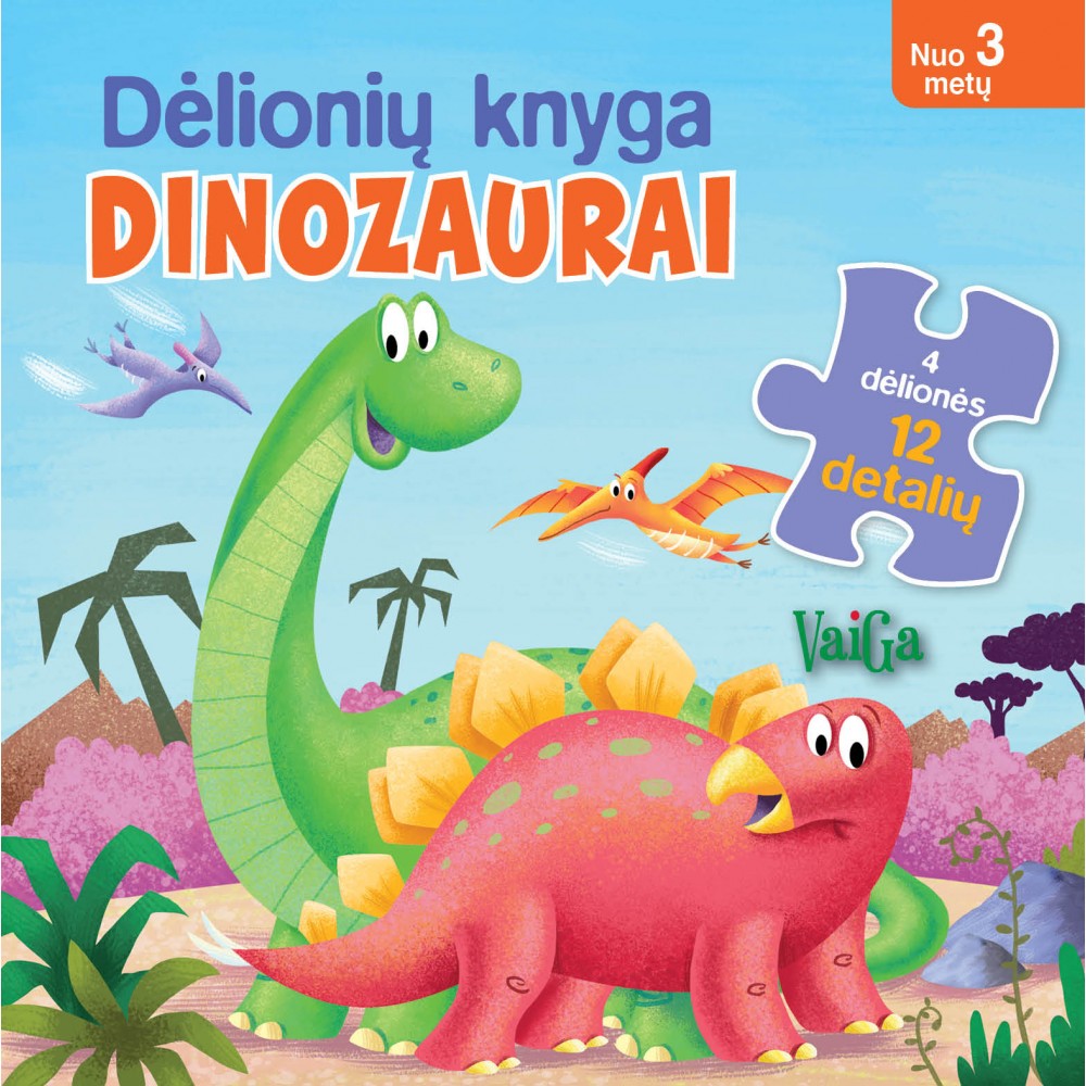 Dėlionių knygelė. Dinozaurai