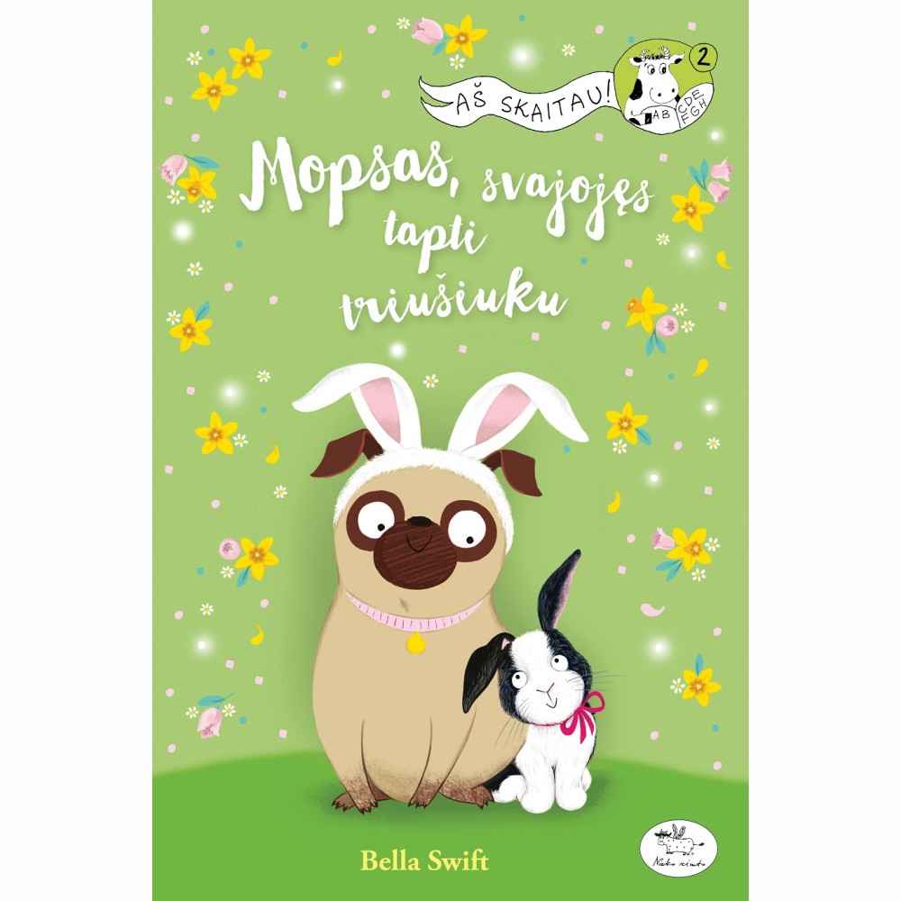 Mopsas, svajojęs tapti triušiuku