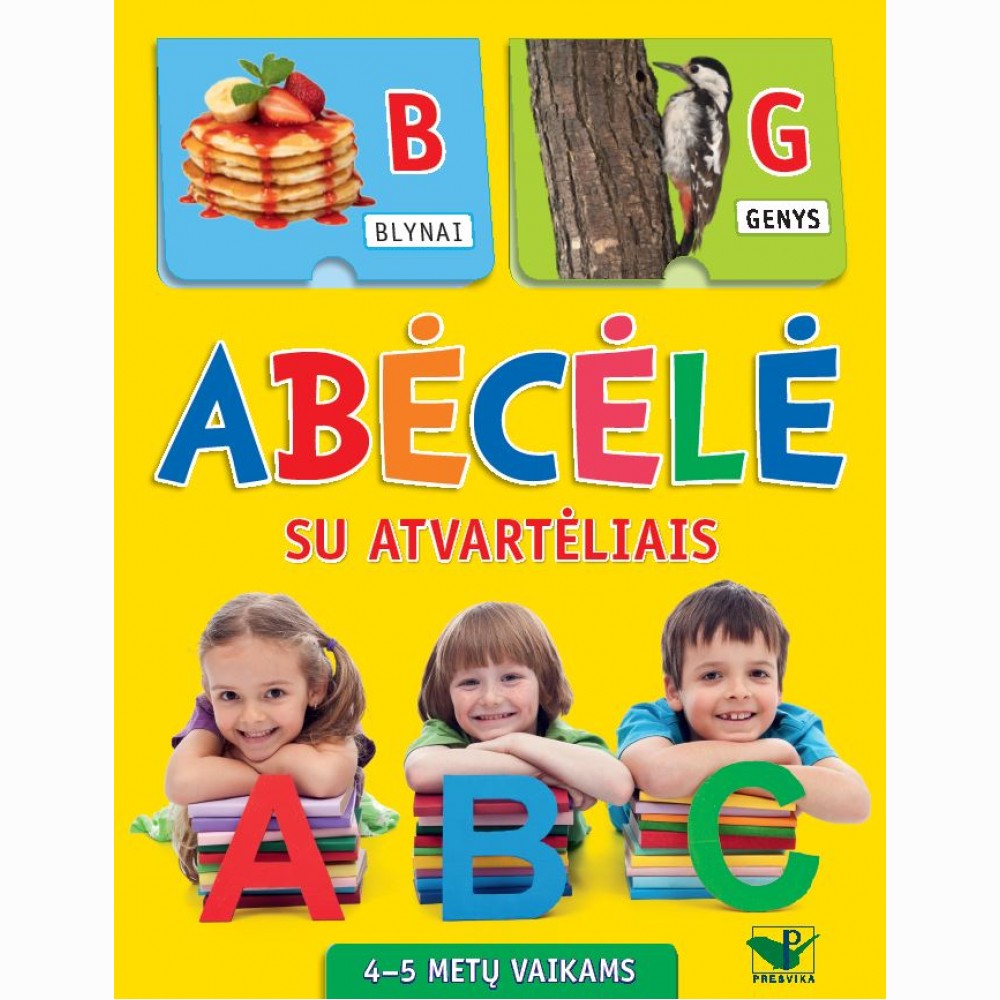 Abėcėlė su atvartėliais 4-5 metų vaikams