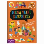 Diena vaikų darželyje. Užduotėlės su lipdukais. 4-5 metų vaikams